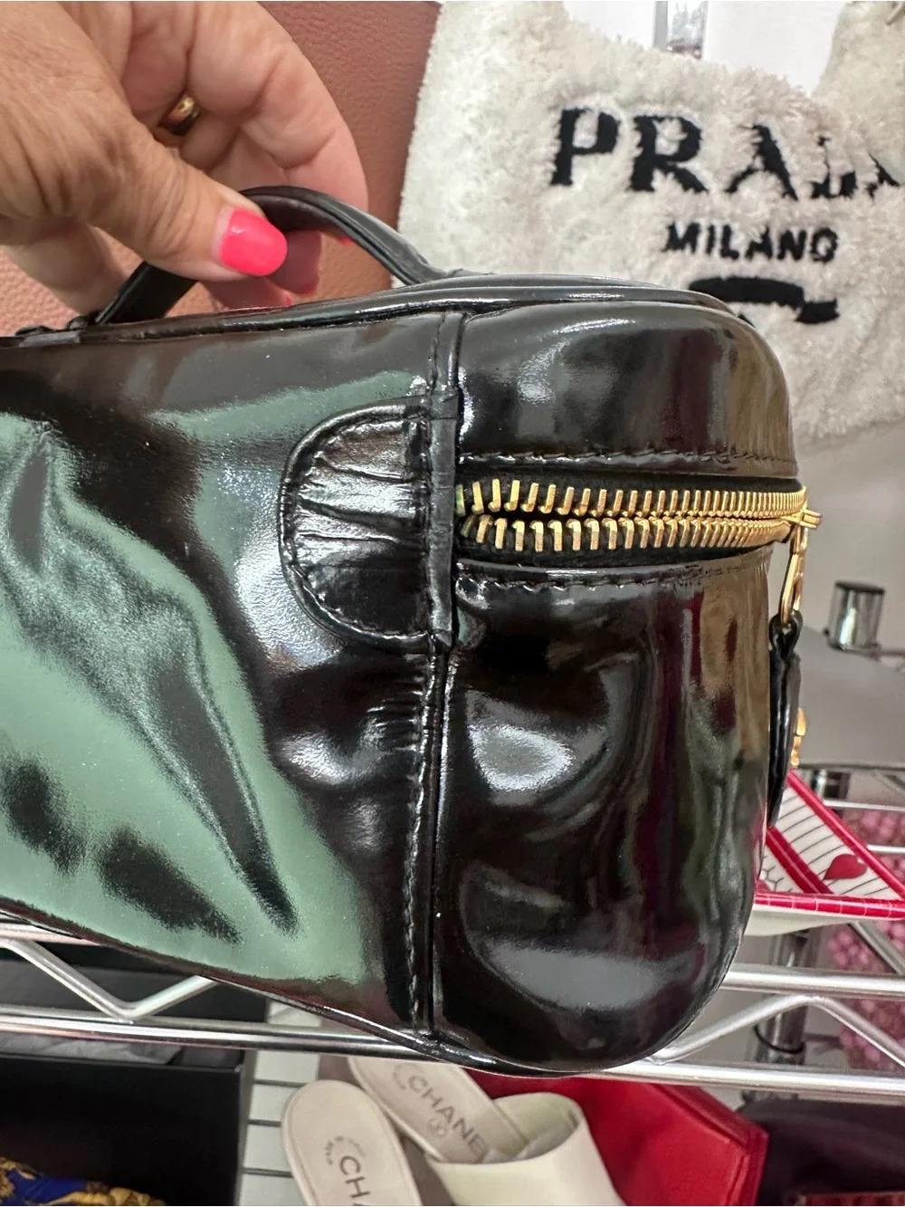CHANEL patent leather